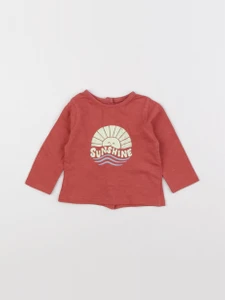 Vertbaudet - tee-shirt rouge - 3 mois