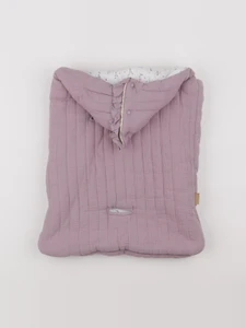 Vertbaudet - nid d'ange violet, or - 0/6 mois