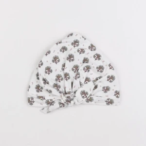 Vertbaudet - bonnet blanc, marron - 9 mois