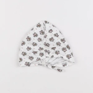 Vertbaudet - bonnet blanc, marron - 9 mois