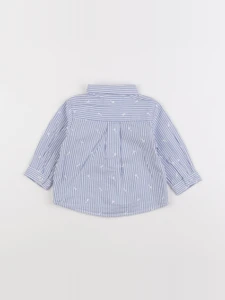 Jacadi - chemise blanc, bleu - 6 mois
