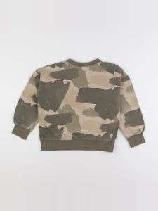 IKKS - sweat vert, beige - 8 ans
