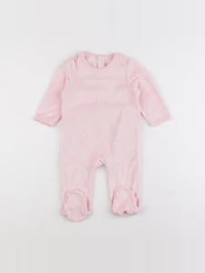 Vertbaudet - pyjama velours rose - 9 mois