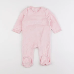 Vertbaudet - pyjama velours rose - 9 mois