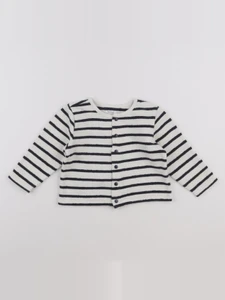 Boutchou - gilet blanc, bleu - 24 mois