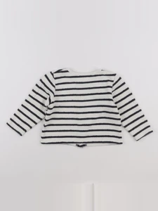 Boutchou - gilet blanc, bleu - 24 mois