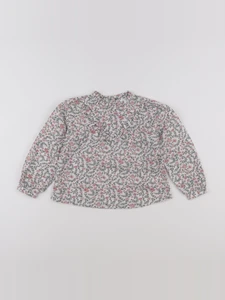 Vertbaudet - blouse beige, rose - 4 ans