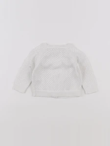 Bonton - gilet blanc - 3 mois