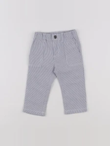 Jacadi - pantalon blanc, bleu - 12 mois