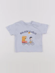 Boutchou - tee-shirt bleu - 6 mois