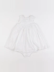 Monoprix - robe blanc - 6 mois