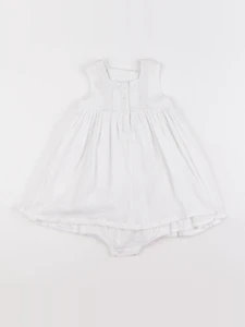 Monoprix - robe blanc - 6 mois