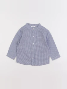 Boutchou - chemise blanc, bleu - 12 mois