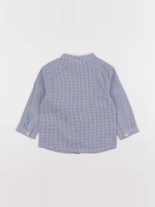 Boutchou - chemise blanc, bleu - 12 mois