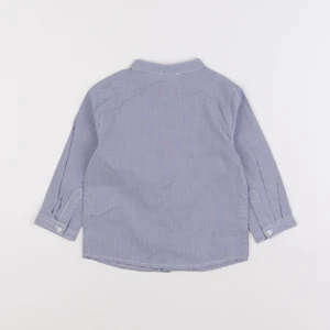 Boutchou - chemise blanc, bleu - 12 mois
