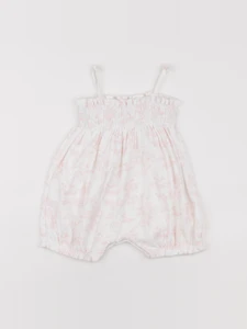 Petit Bateau - combinaison blanc, rose - 12 mois