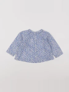 Jacadi - blouse liberty bleu, blanc - 12 mois
