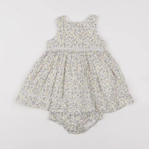 Boutchou - robe blanc, jaune - 6 mois