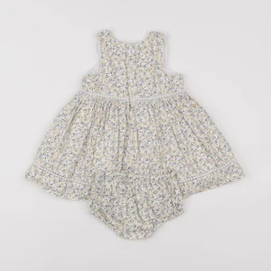 Boutchou - robe blanc, jaune - 6 mois