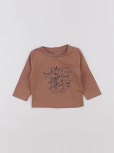 Vertbaudet - tee-shirt marron - 3 mois