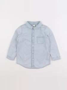 H&M - chemise bleu - 18/24 mois