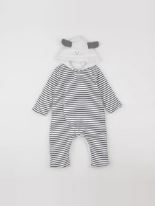 Petit Bateau - combinaison blanc, bleu - 12 mois