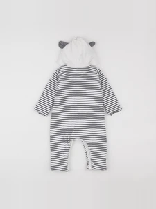 Petit Bateau - combinaison blanc, bleu - 12 mois