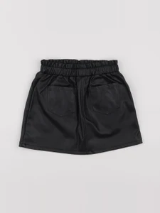 Vertbaudet - jupe simili noir - 8 ans