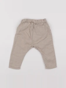 H&M - sarouel beige - 6/9 mois