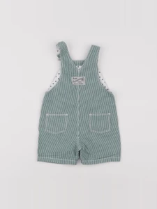 Petit Bateau - salopette vert - 6 mois