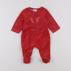 Tape à l'oeil - pyjama velours rouge - 3 mois