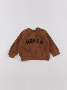 Boutchou - sweat marron - 9 mois