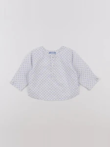 Jacadi - blouse blanc, bleu - 6 mois