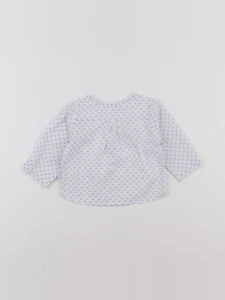 Jacadi - blouse blanc, bleu - 6 mois