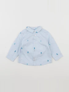 Jacadi - chemise bleu - 12 mois