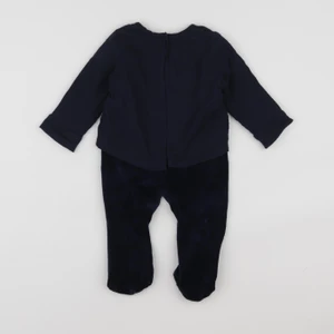Vertbaudet - pyjama velours bleu - 9 mois