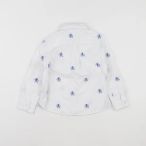 Marks & Spencer  - chemise blanc, bleu - 3/4 ans