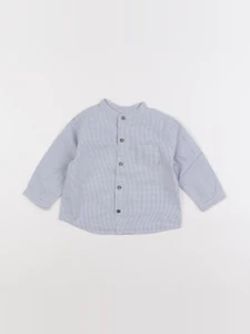 Boutchou - chemise bleu - 9 mois