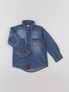 Vertbaudet - chemise imprimé au dos bleu - 4 ans