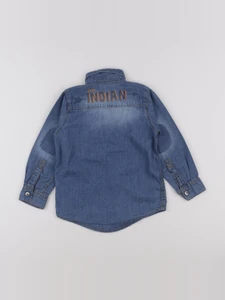 Vertbaudet - chemise imprimé au dos bleu - 4 ans