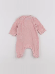 Tape à l'oeil - pyjama velours rose - 1 mois
