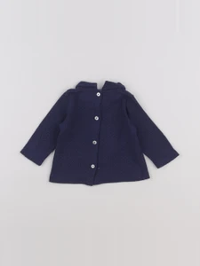 Petit Bateau - tee-shirt bleu - 6 mois
