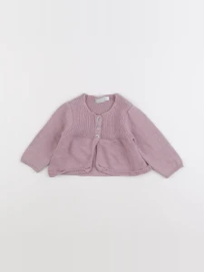 Natalys - gilet violet - 6 mois