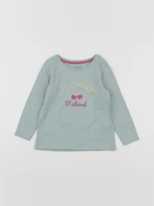 Vertbaudet - tee-shirt vert - 2 ans