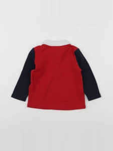 Petit Bateau - polo bleu, rouge - 12 mois