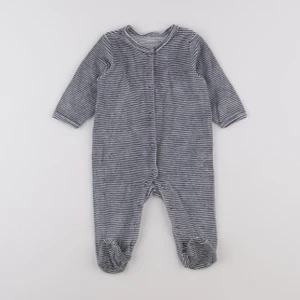 Vertbaudet - pyjama velours bleu - 6 mois