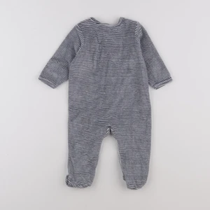 Vertbaudet - pyjama velours bleu - 6 mois