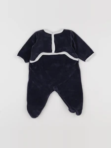 Petit Bateau - pyjama velours bleu - 3 mois