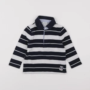 IKKS - polo imprimé au dos bleu, blanc - 2 ans
