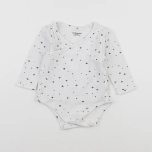 Vertbaudet - body blanc, bleu - 9 mois